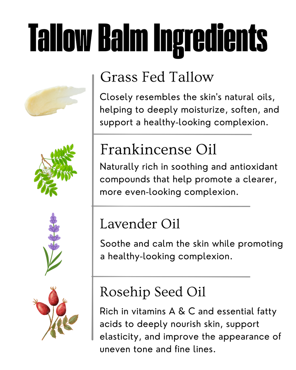 Tallow Balm (frankincense + lavender)